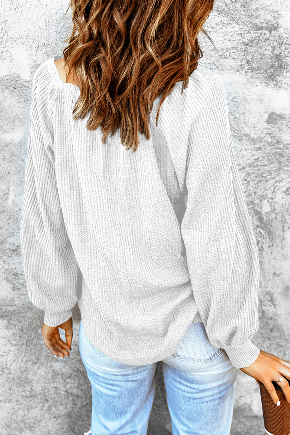 Square Neck Waffle-Knit Top – Trendsi | ClozArt
