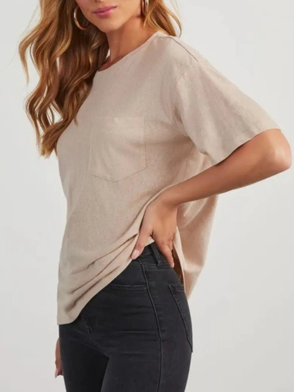 Round Neck Half Sleeve T-Shirt – Trendsi | ClozArt