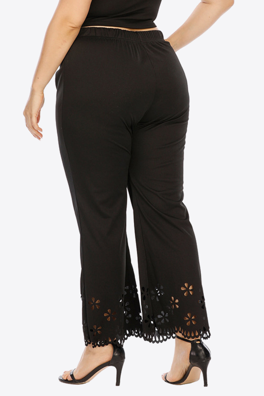 Plus Size Openwork Elastic Waist Pants – Trendsi | ClozArt