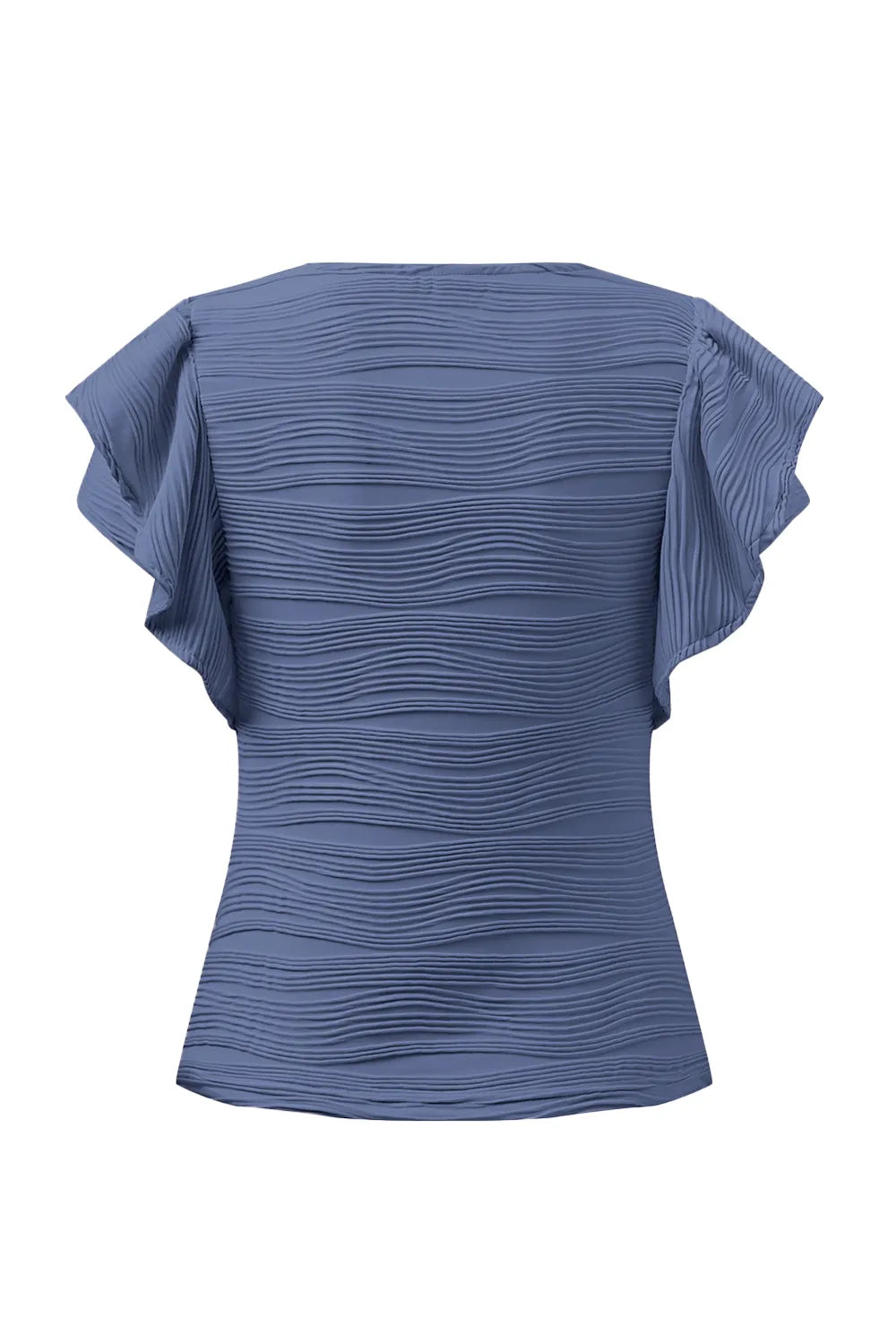 Textured Round Neck Cap Sleeve Top – Trendsi | ClozArt