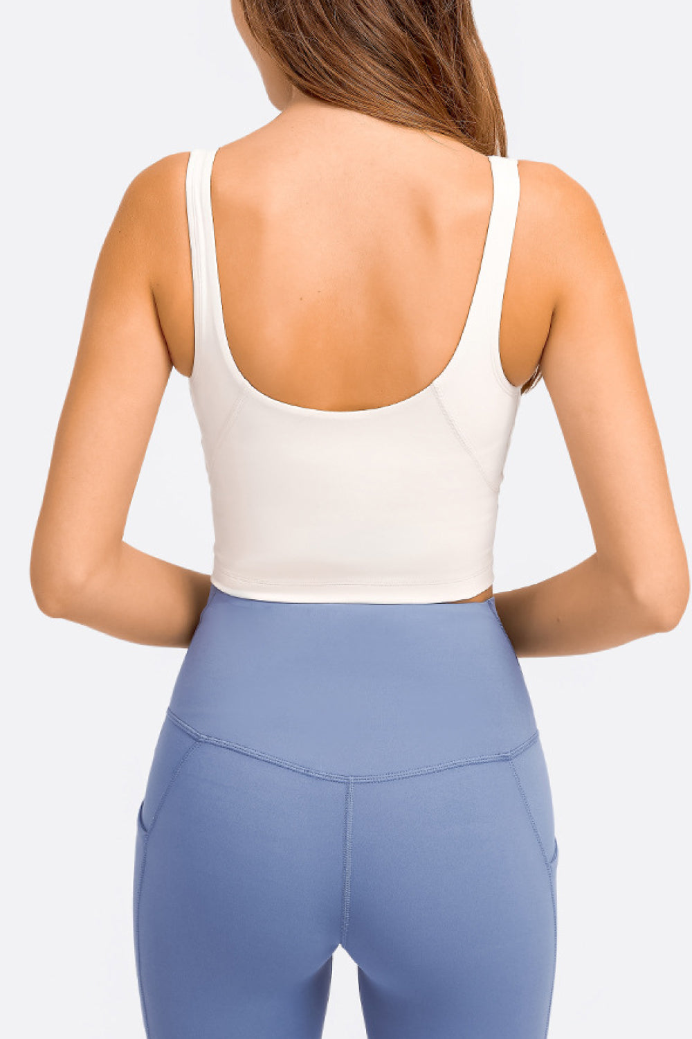 Millennia Deep V-Neck Crop Sports Bra – Trendsi | ClozArt