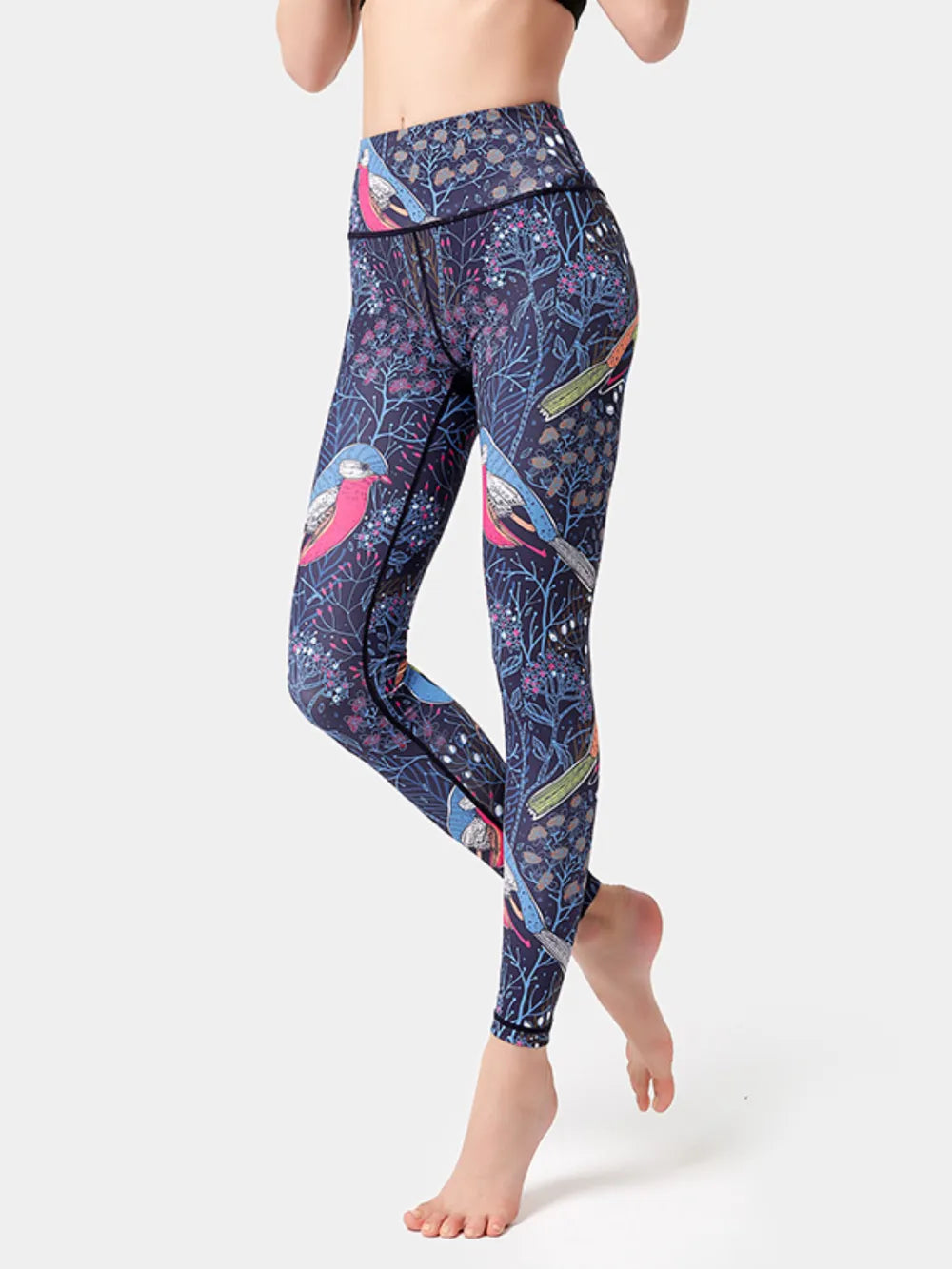 Printed High Waist Active Leggings – Trendsi | ClozArt