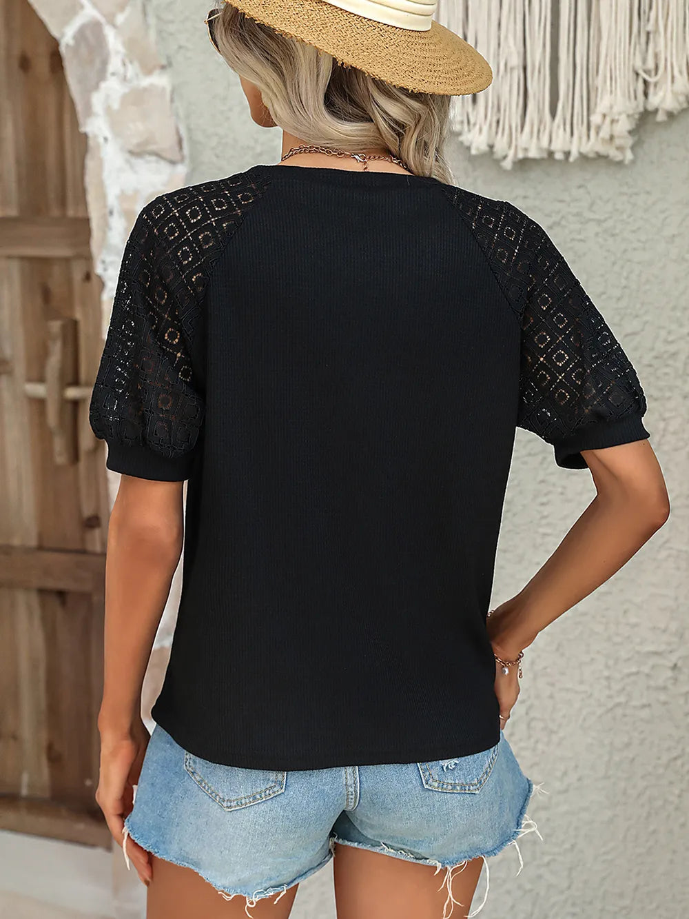 Round Neck Short Sleeve Top – Trendsi | ClozArt