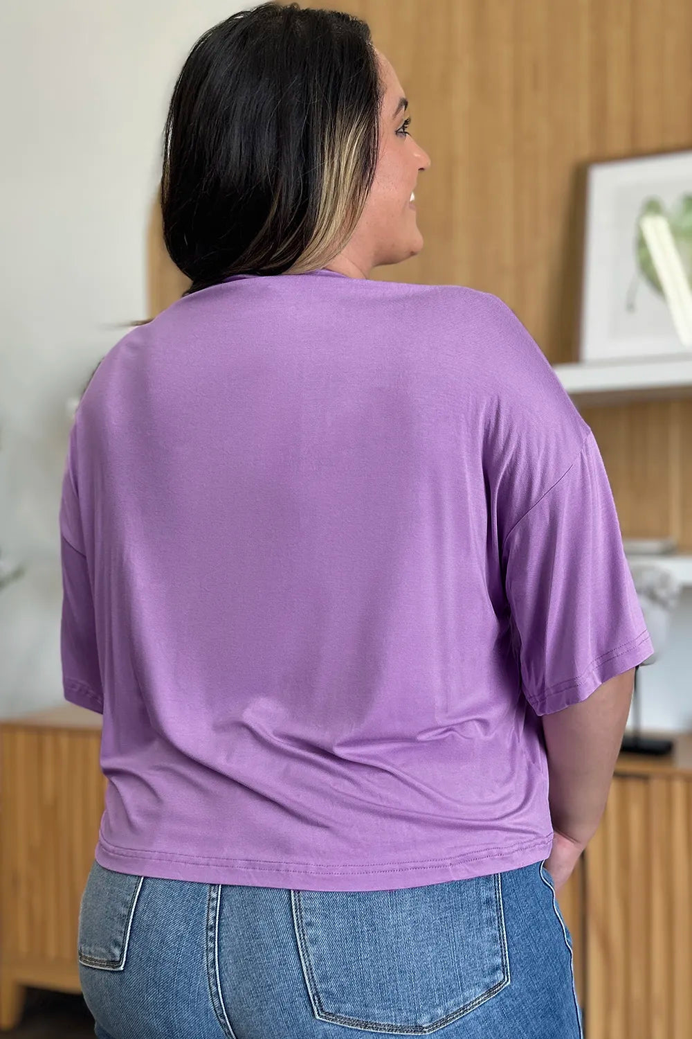 Basic Bae Bamboo Full Size Round Neck Drop Shoulder T-Shirt – Trendsi | ClozArt