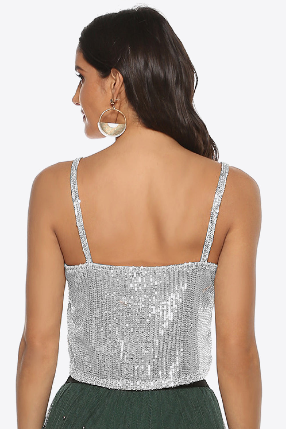 Sequin Cropped Cami – Trendsi | ClozArt