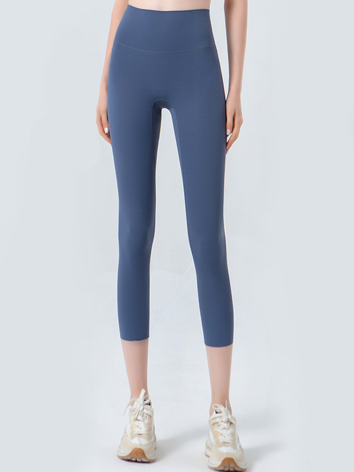 Wide Waistband Cropped Sports Leggings – Trendsi | ClozArt