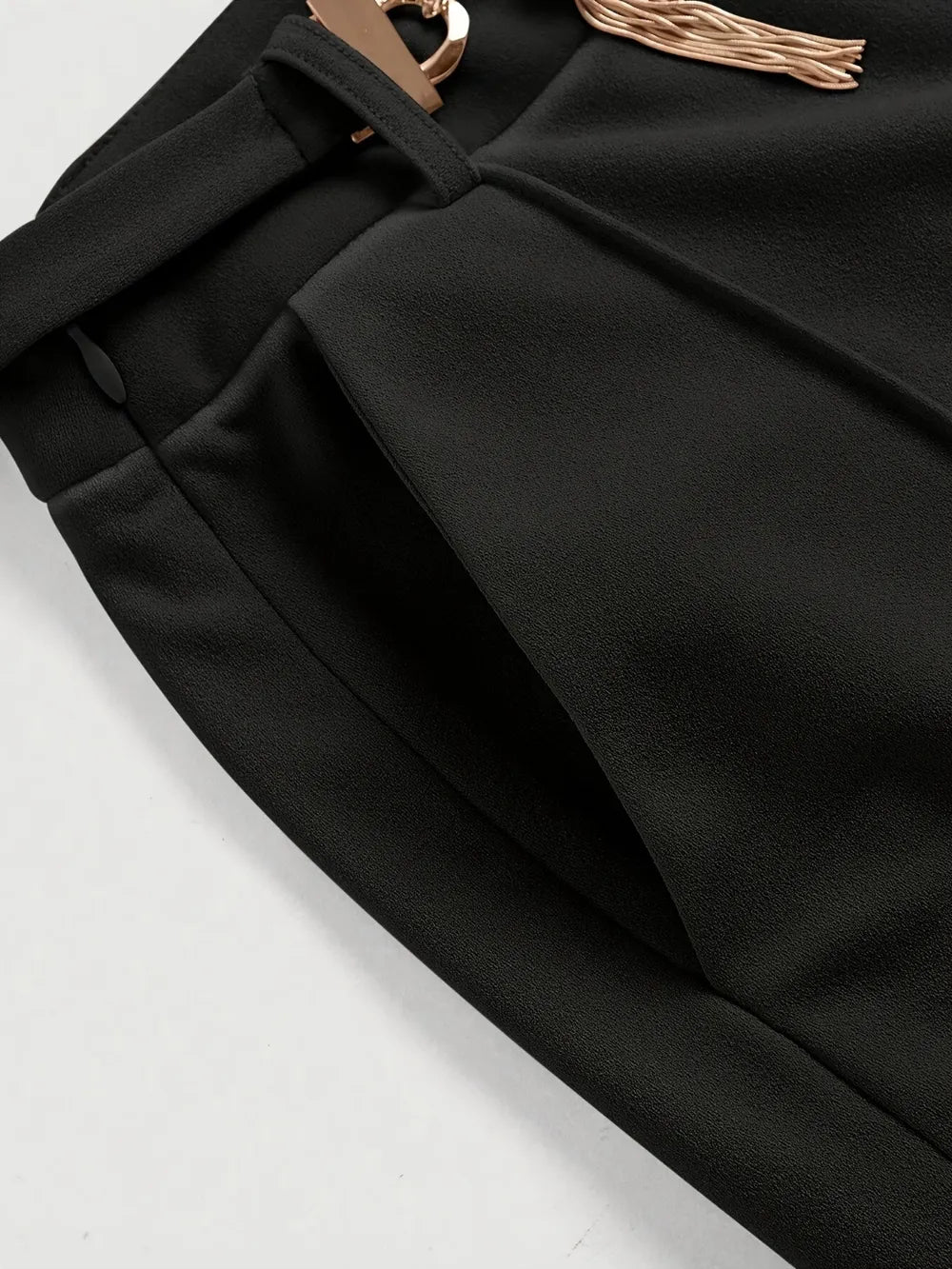 Chain Detail High Waist Pants – Trendsi | ClozArt