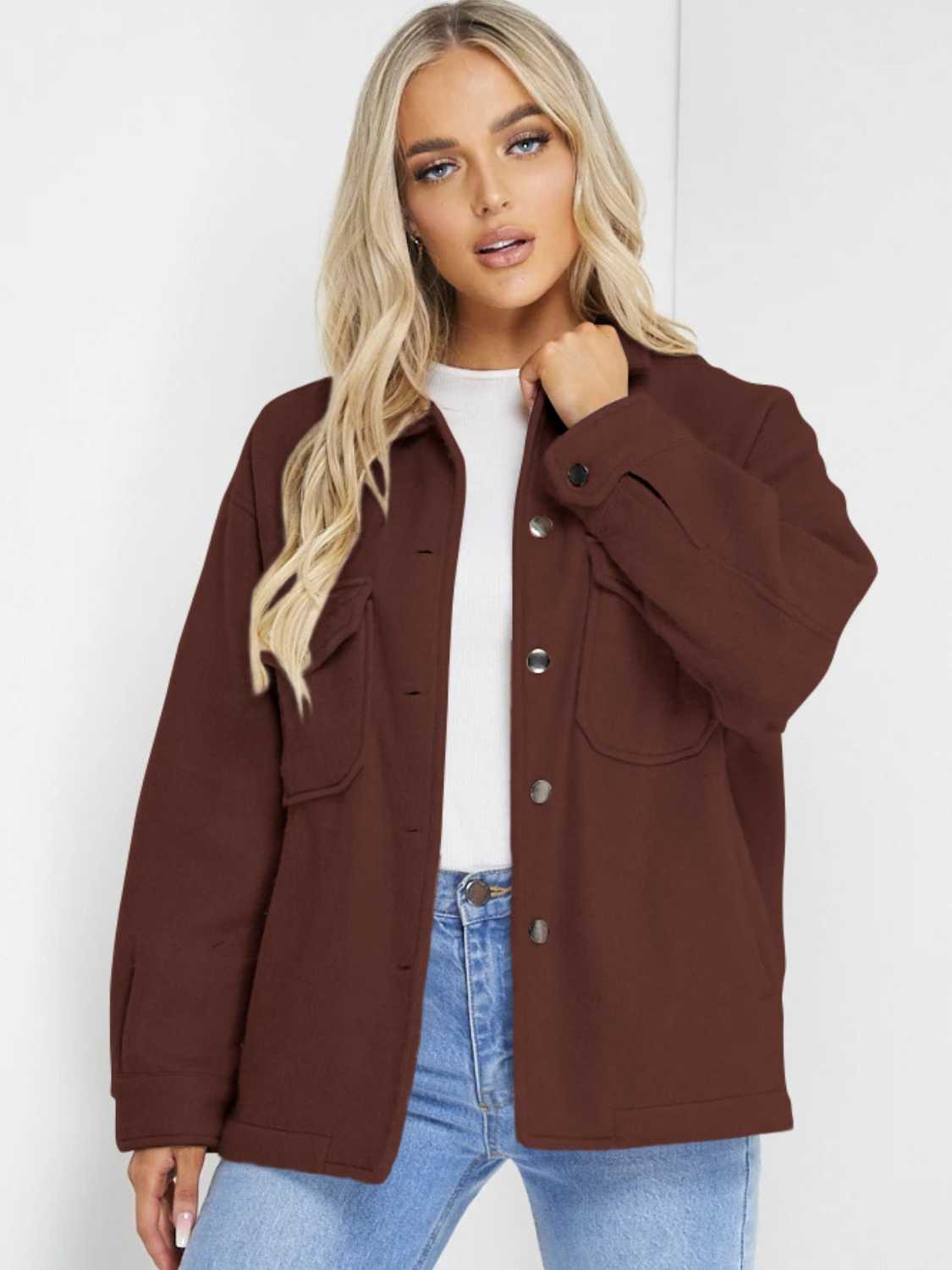 Button Down Denim Jacket – Trendsi | ClozArt