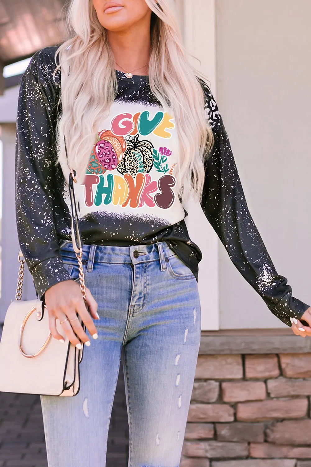 Pumpkin Graphic Round Neck Long Sleeve T-Shirt – Trendsi | ClozArt
