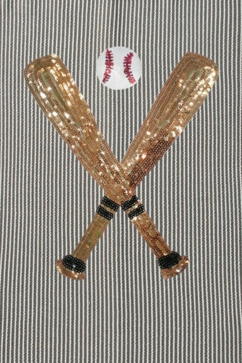Sequin Baseball Round Neck Short Sleeve T-Shirt – Trendsi | ClozArt