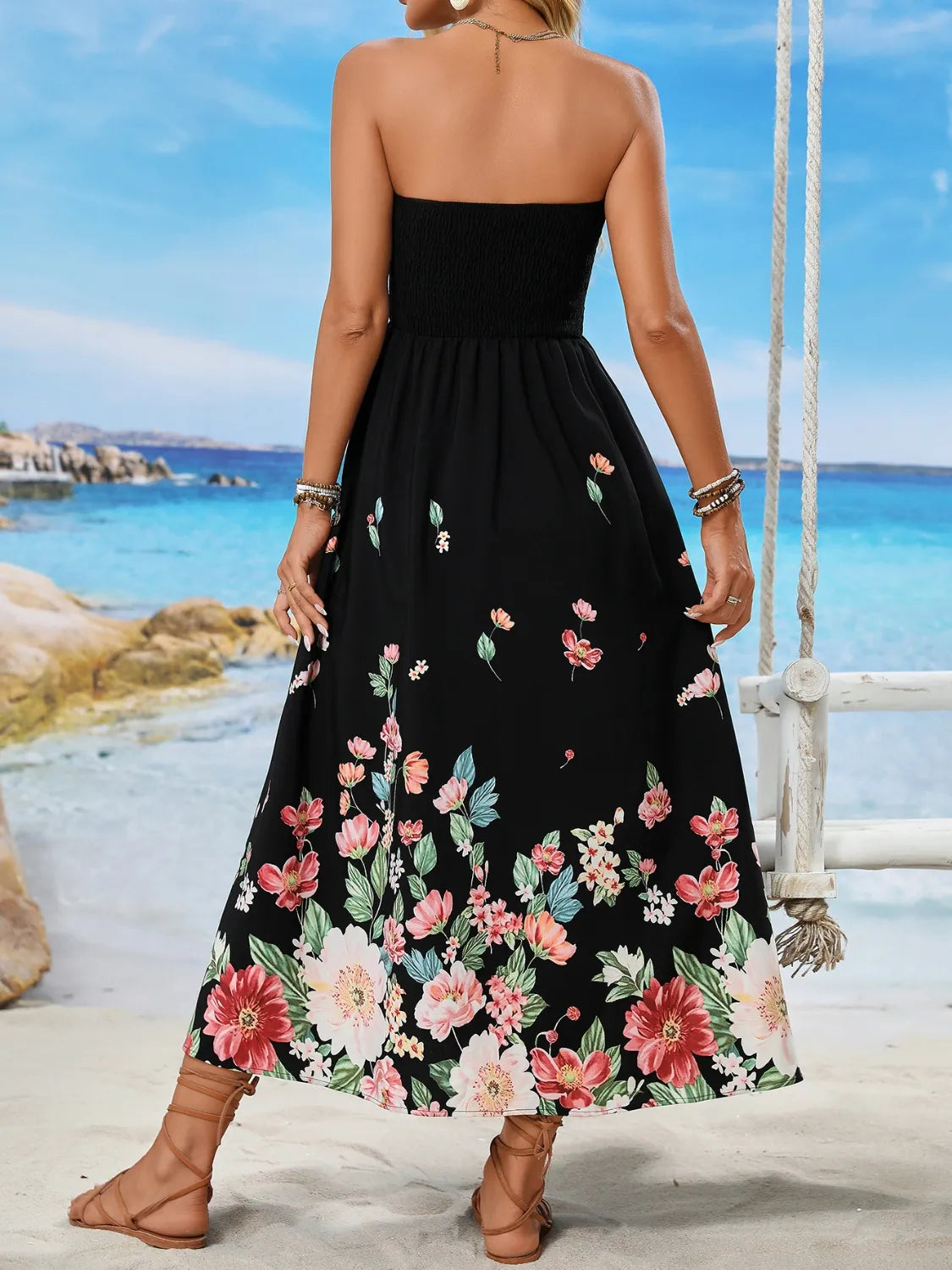 Printed Tube Midi Dress – Trendsi | ClozArt