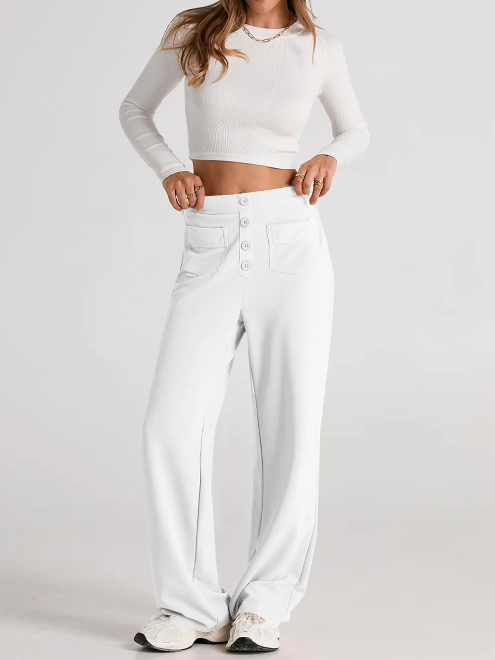 High Waist Wide Leg Pants – Trendsi | ClozArt