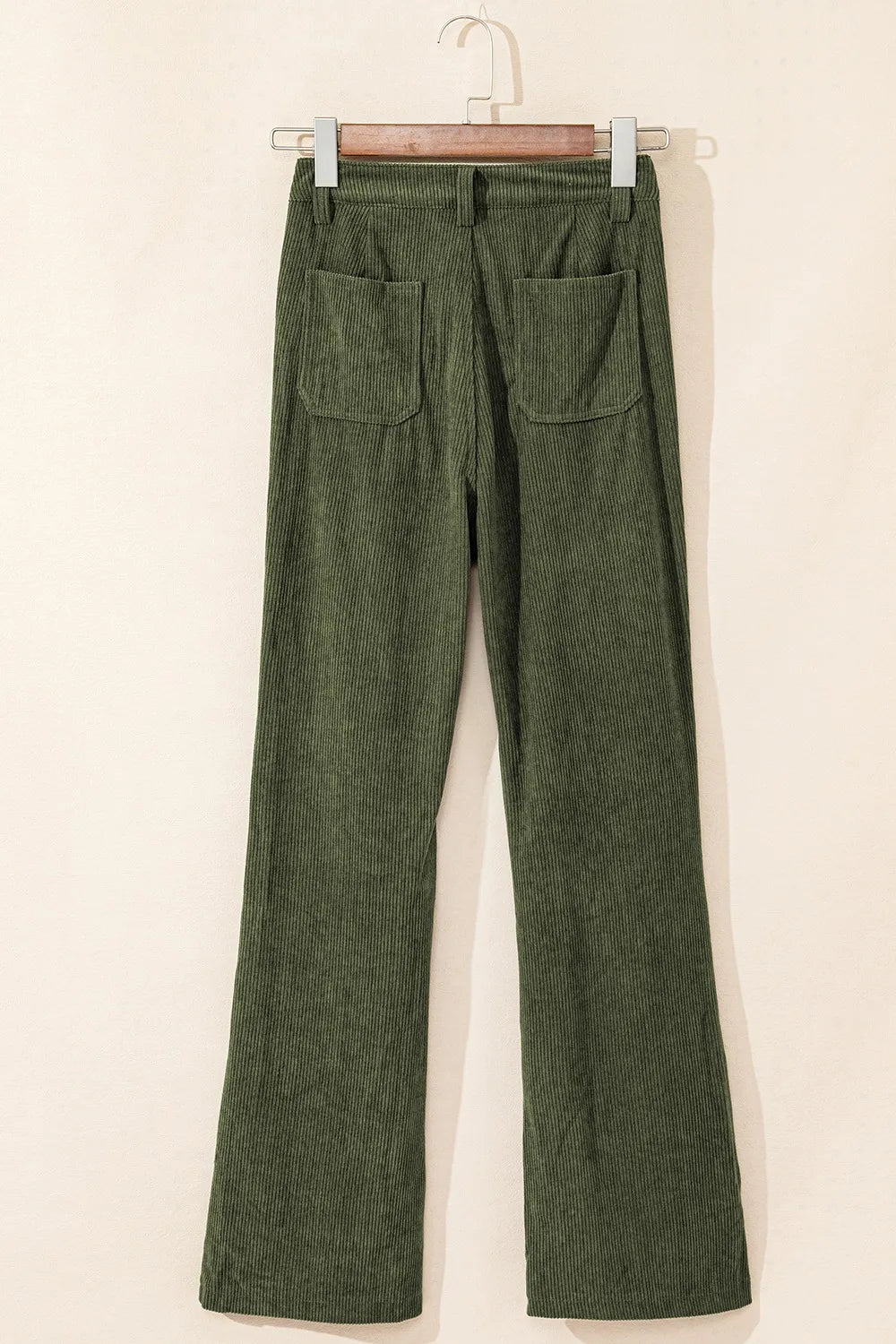 High Waist Square Pockets Corduroy Pants – Trendsi | ClozArt