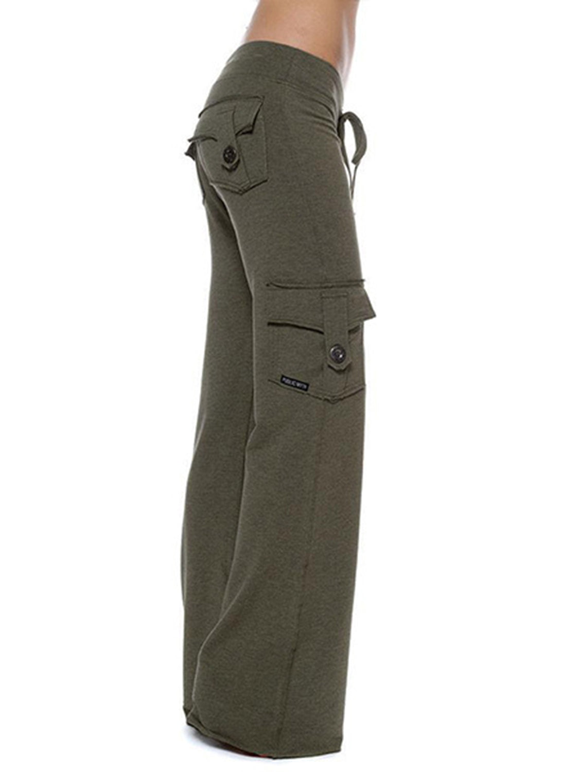 Mid Waist Pants with Pockets – Trendsi | ClozArt
