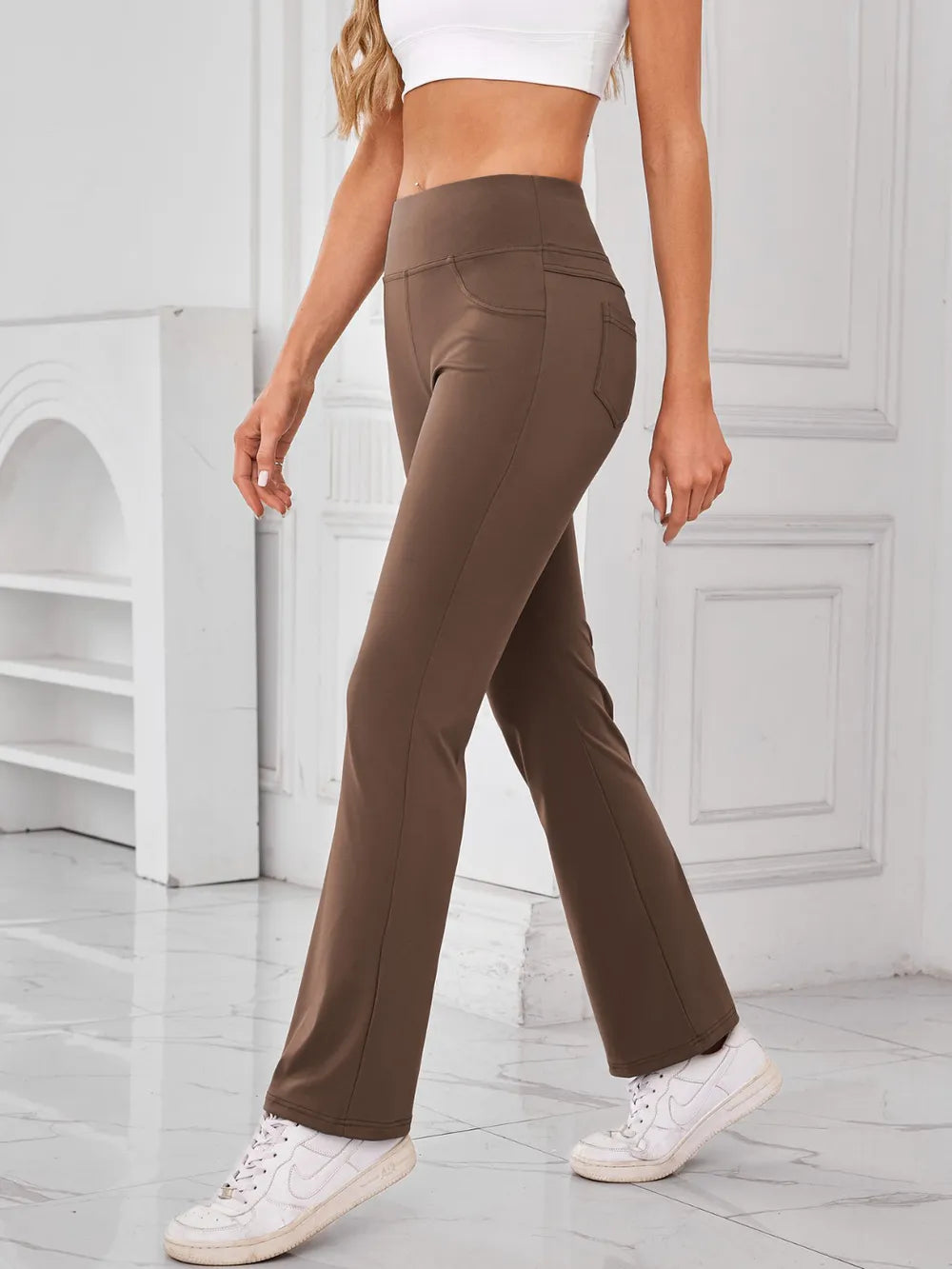 Lovelet High Waist Active Pants with Pockets – Trendsi | ClozArt