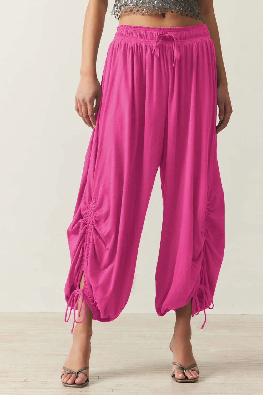Drawstring Ruched Pants – Trendsi | ClozArt