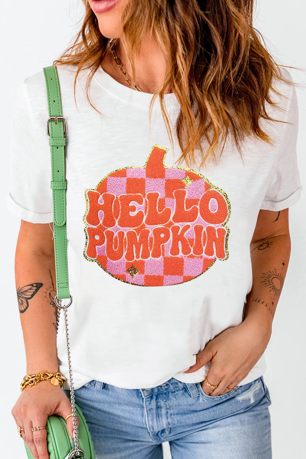 Pumpkin Round Neck Short Sleeve T-Shirt – Trendsi | ClozArt