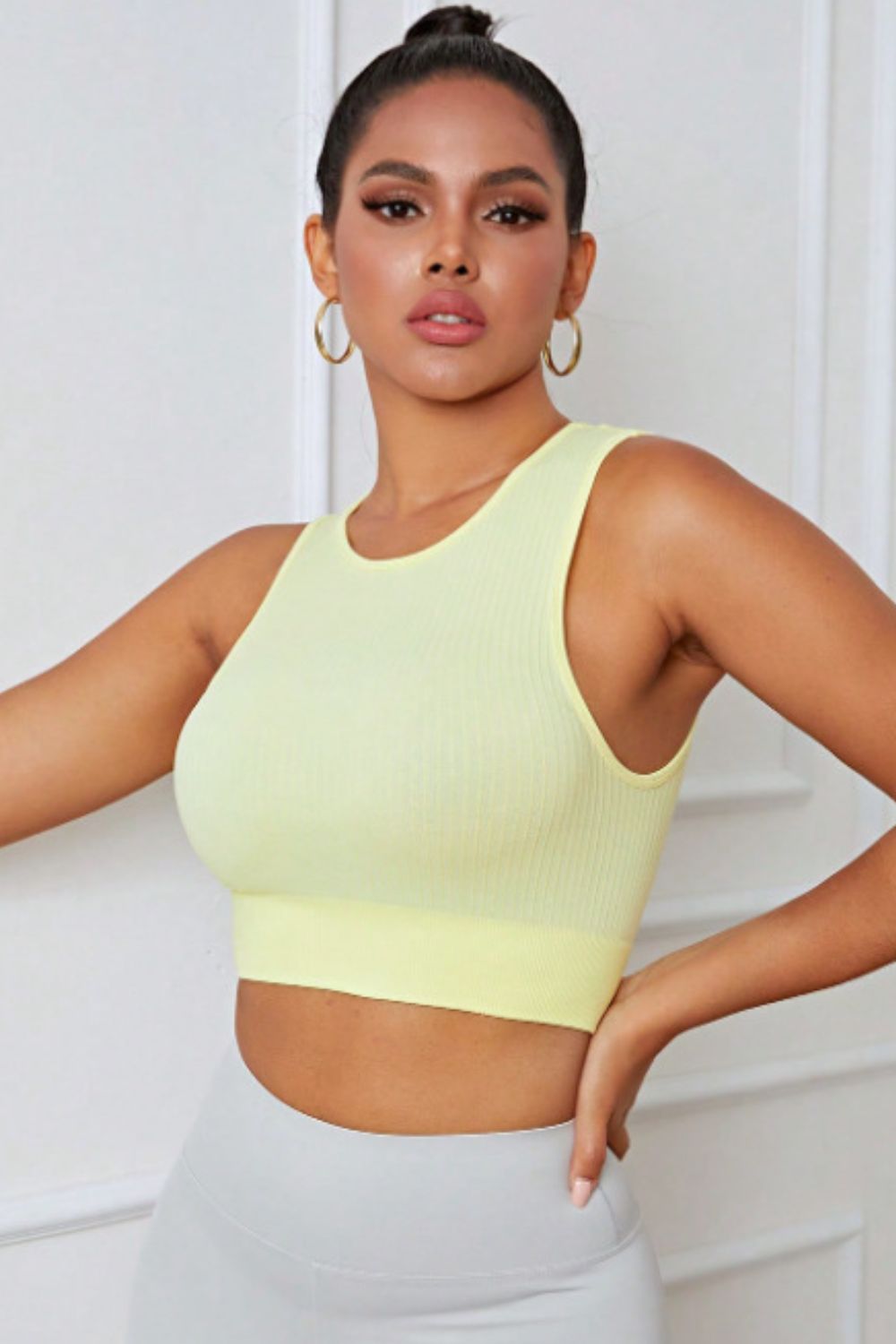 Round Neck Long Active Bra – Trendsi | ClozArt