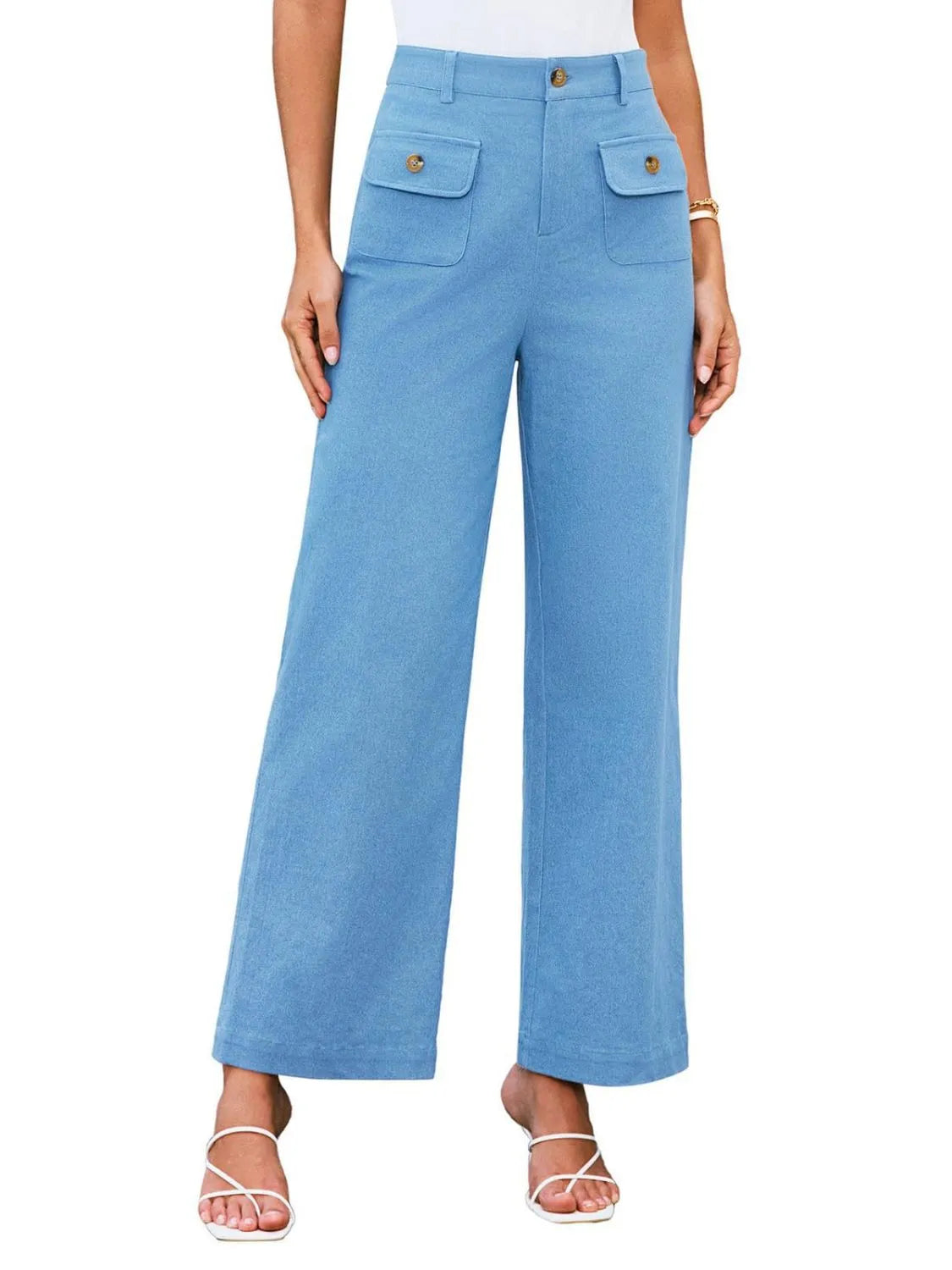 High Waist Wide Leg Pants – Trendsi | ClozArt