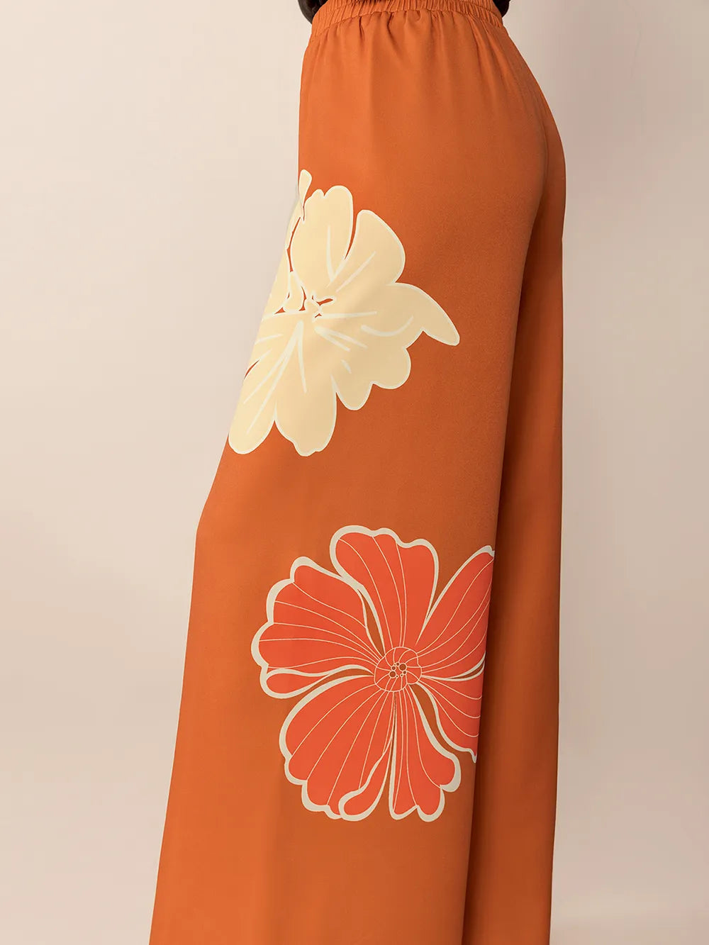 Printed Elastic Waist Wide Leg Pants – Trendsi | ClozArt