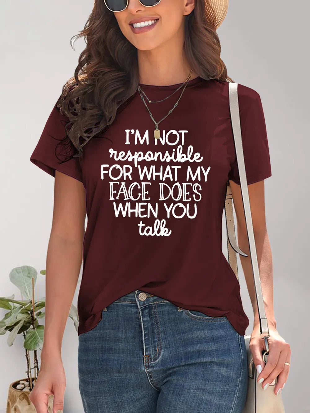 Letter Graphic Round Neck Short Sleeve T-Shirt – Trendsi | ClozArt