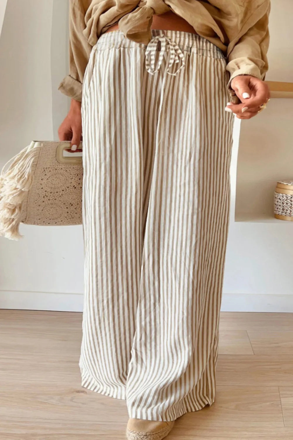 Plus Size Striped Wide Leg Pants – Trendsi | ClozArt