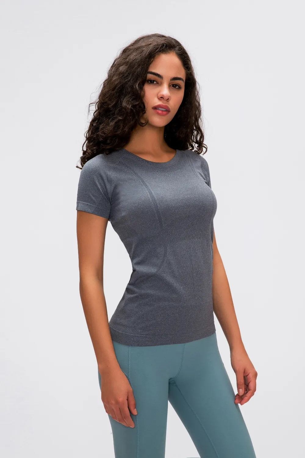 Millennia Round Neck Short Sleeve Active T-Shirt – Trendsi | ClozArt