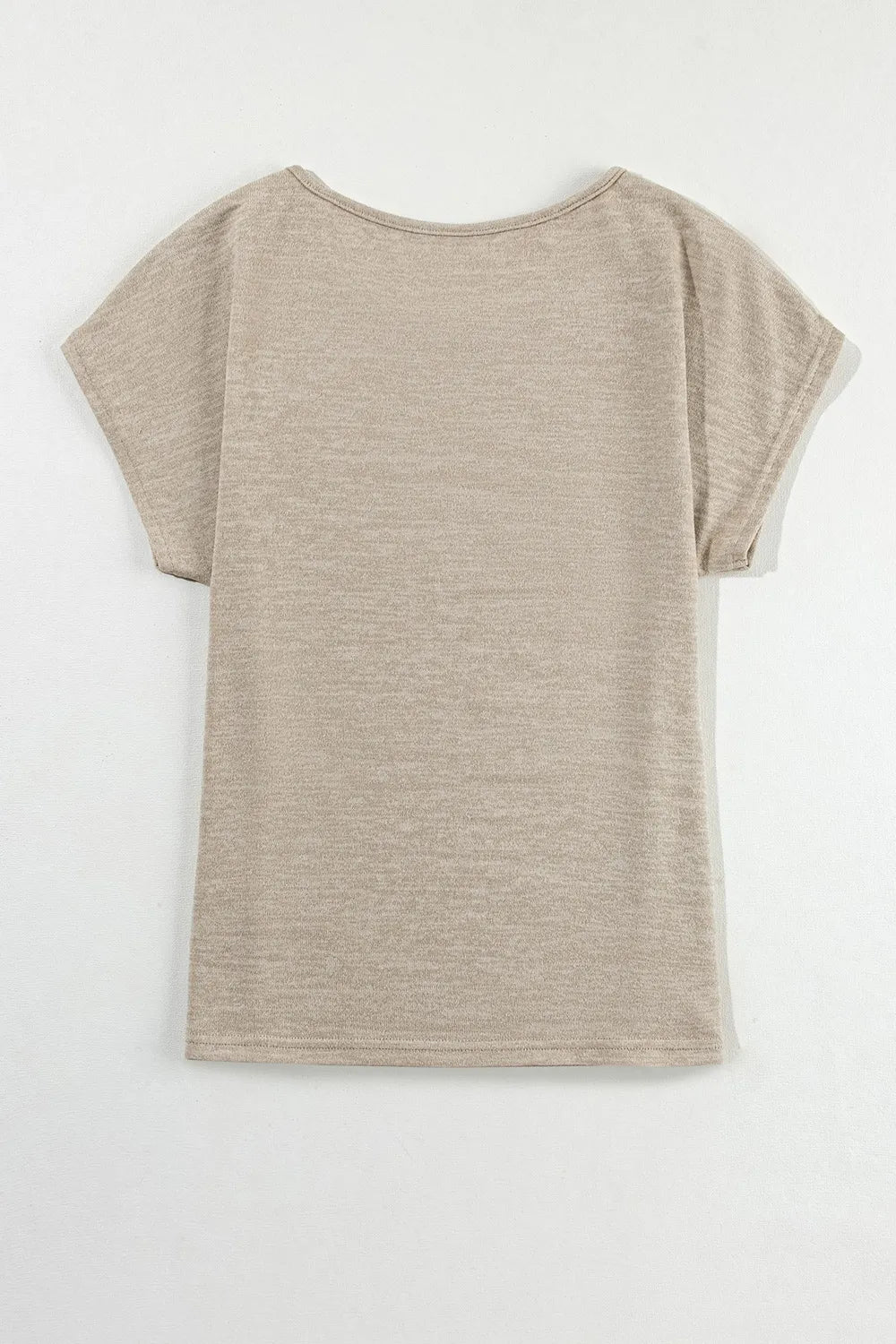 Decorative Button Graphic Round Neck Short Sleeve T-Shirt – Trendsi | ClozArt