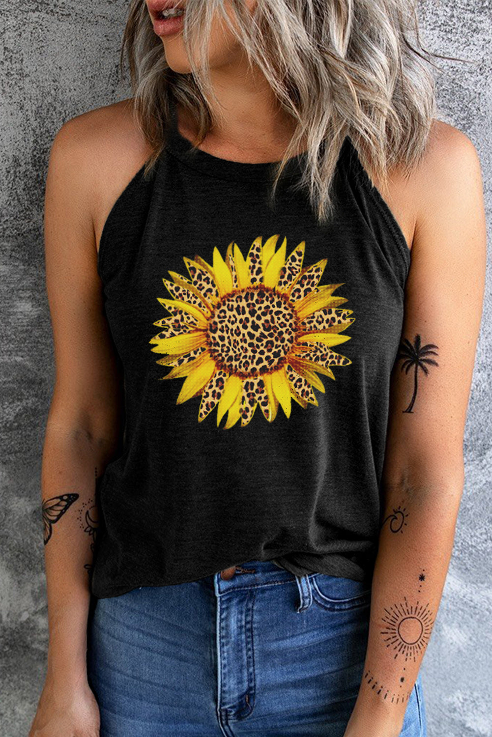 Sunflower Graphic Round Neck Tank – Trendsi | ClozArt