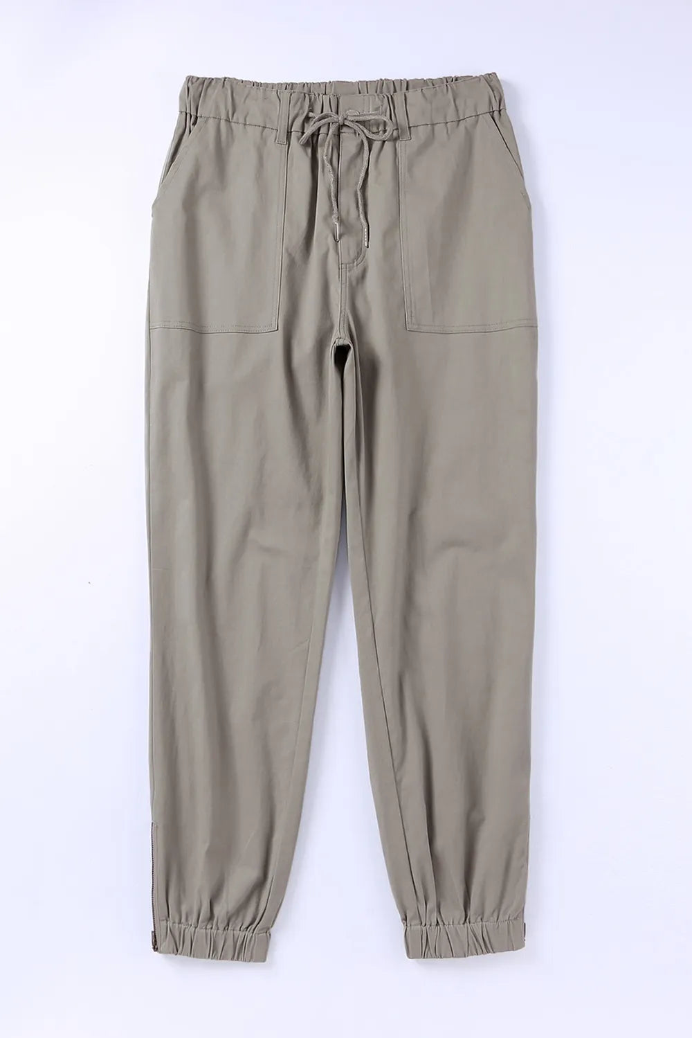 Drawstring Side Zip Joggers – Trendsi | ClozArt