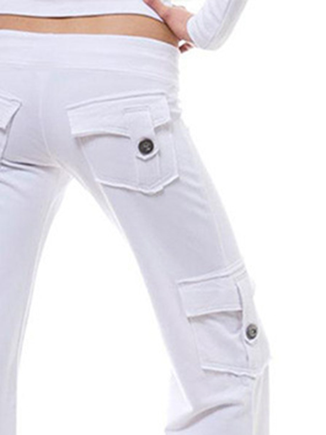 Mid Waist Pants with Pockets – Trendsi | ClozArt