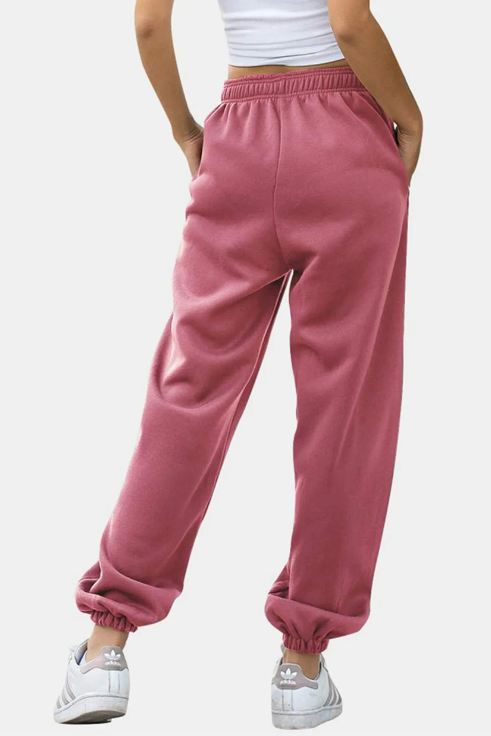 Elastic Waist Joggers with Pockets – Trendsi | ClozArt