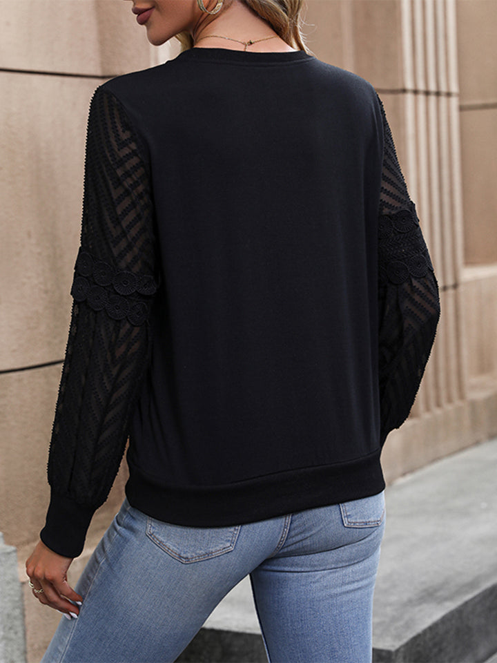 Perfee Round Neck Long Sleeve Blouse – Trendsi | ClozArt