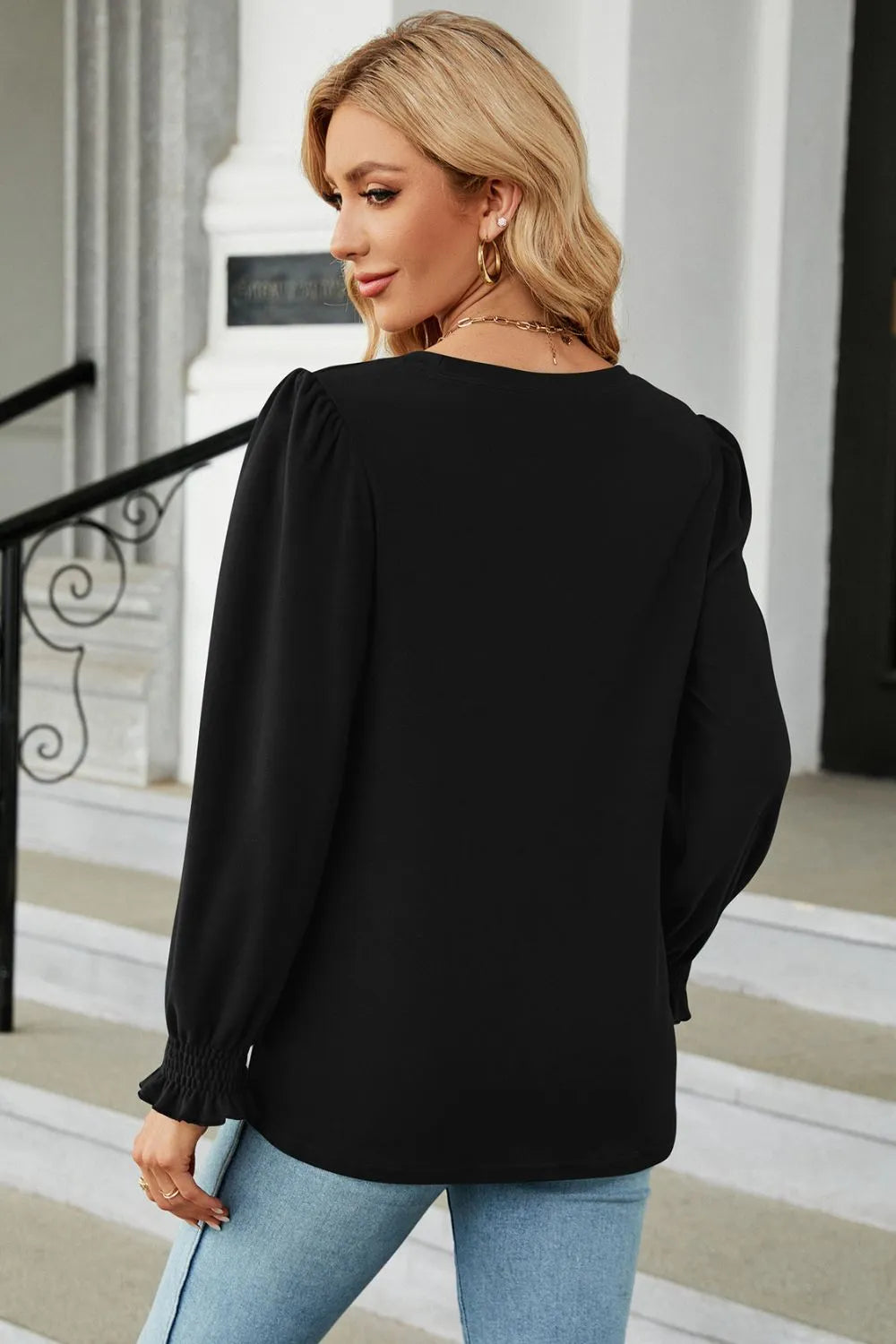 Round Neck Long Sleeve T-Shirt – Trendsi | ClozArt