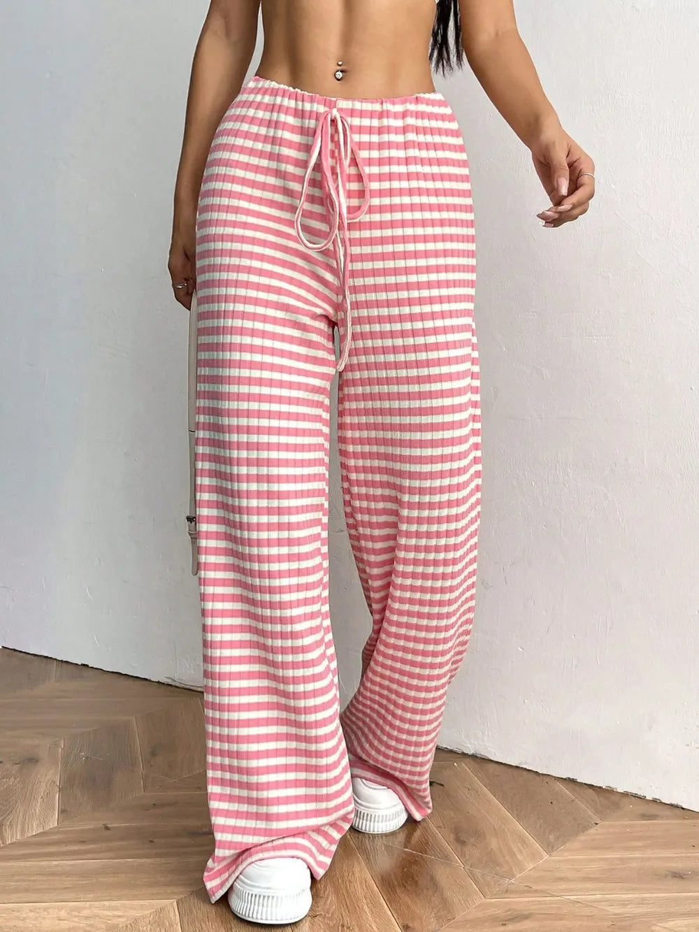 Tied Striped Wide Leg Pants – Trendsi | ClozArt