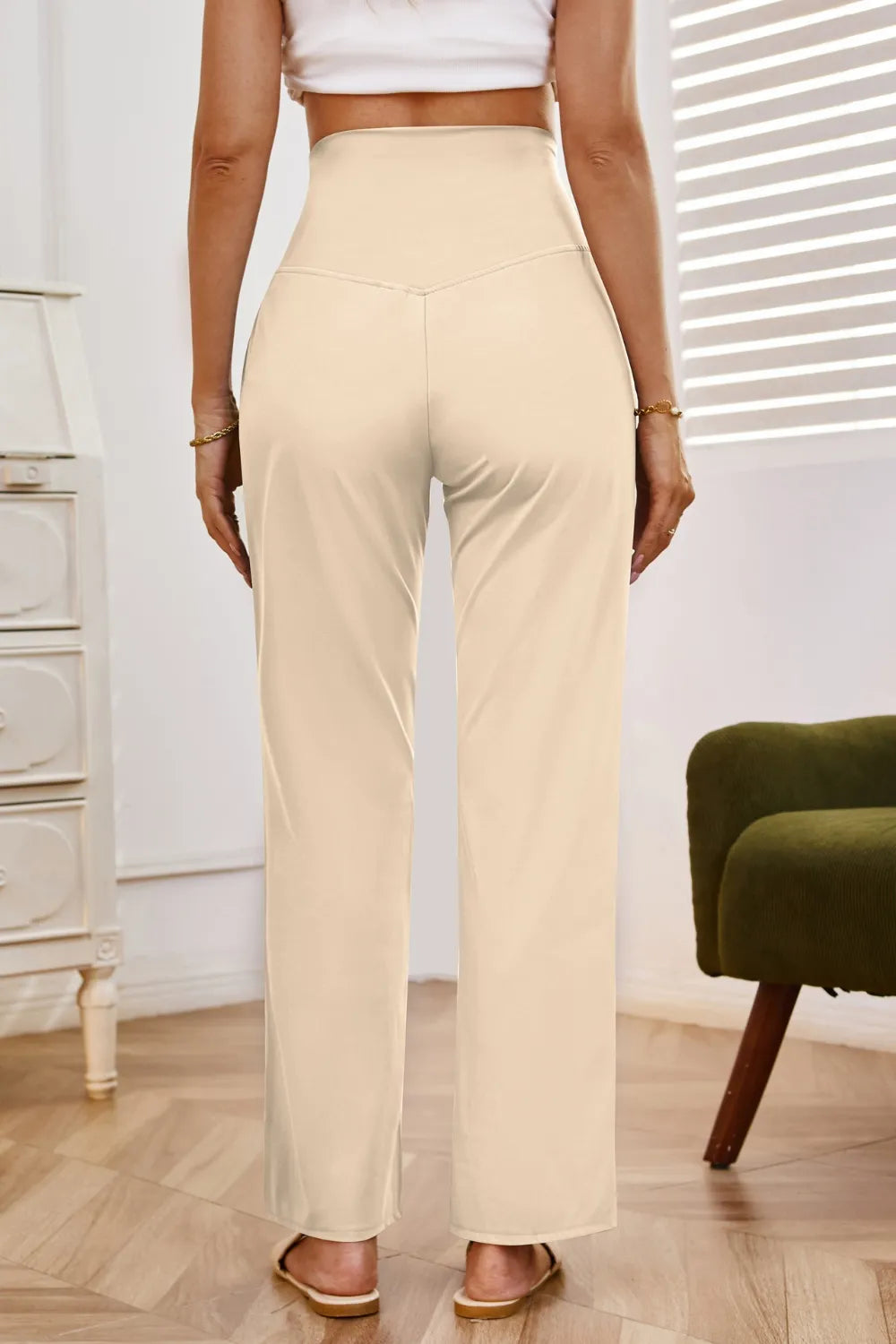 High Waist Wide Leg Pants with Pockets – Trendsi | ClozArt