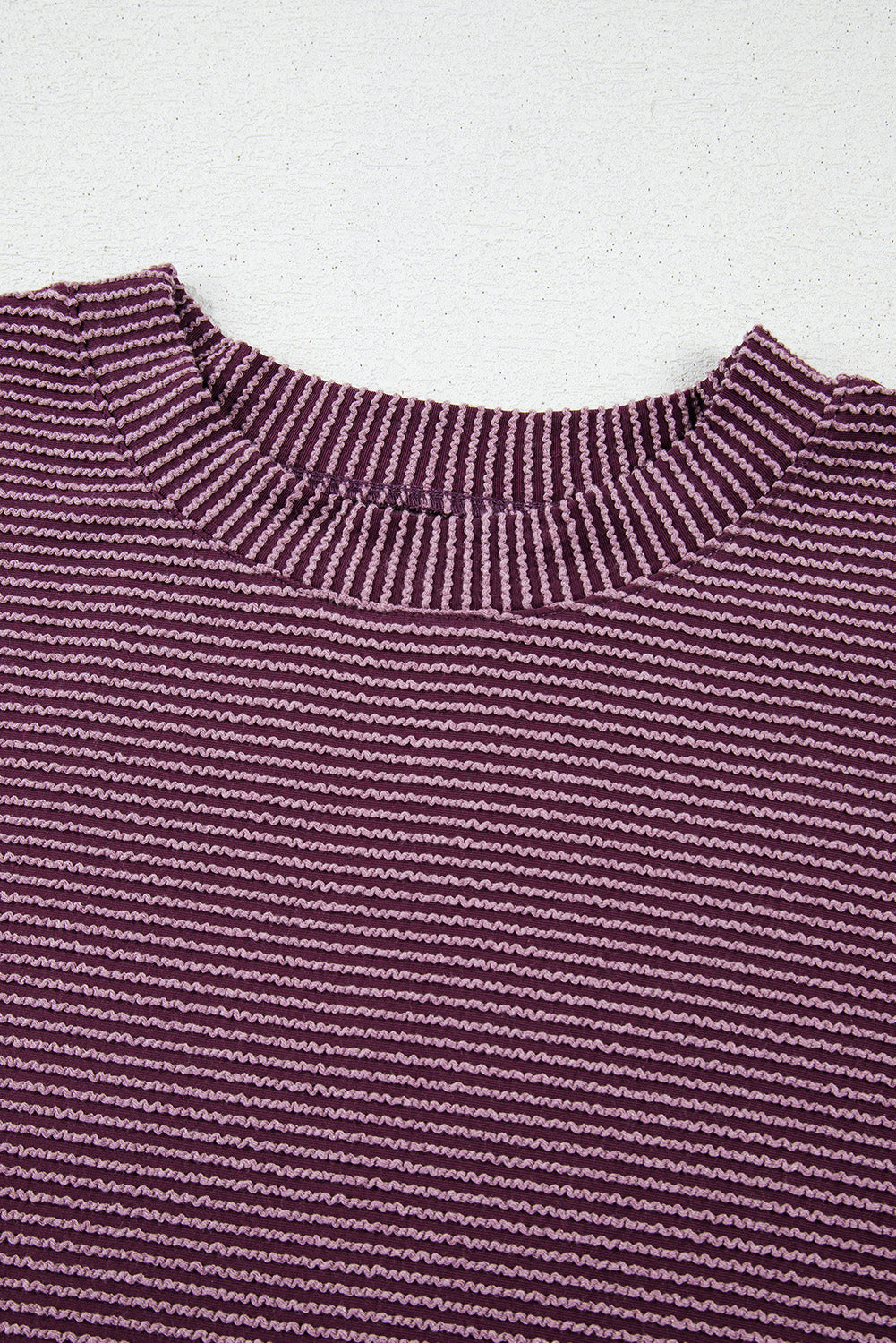 Myosotis Plain Corded Mock Neck T Shirt – Shewin | ClozArt