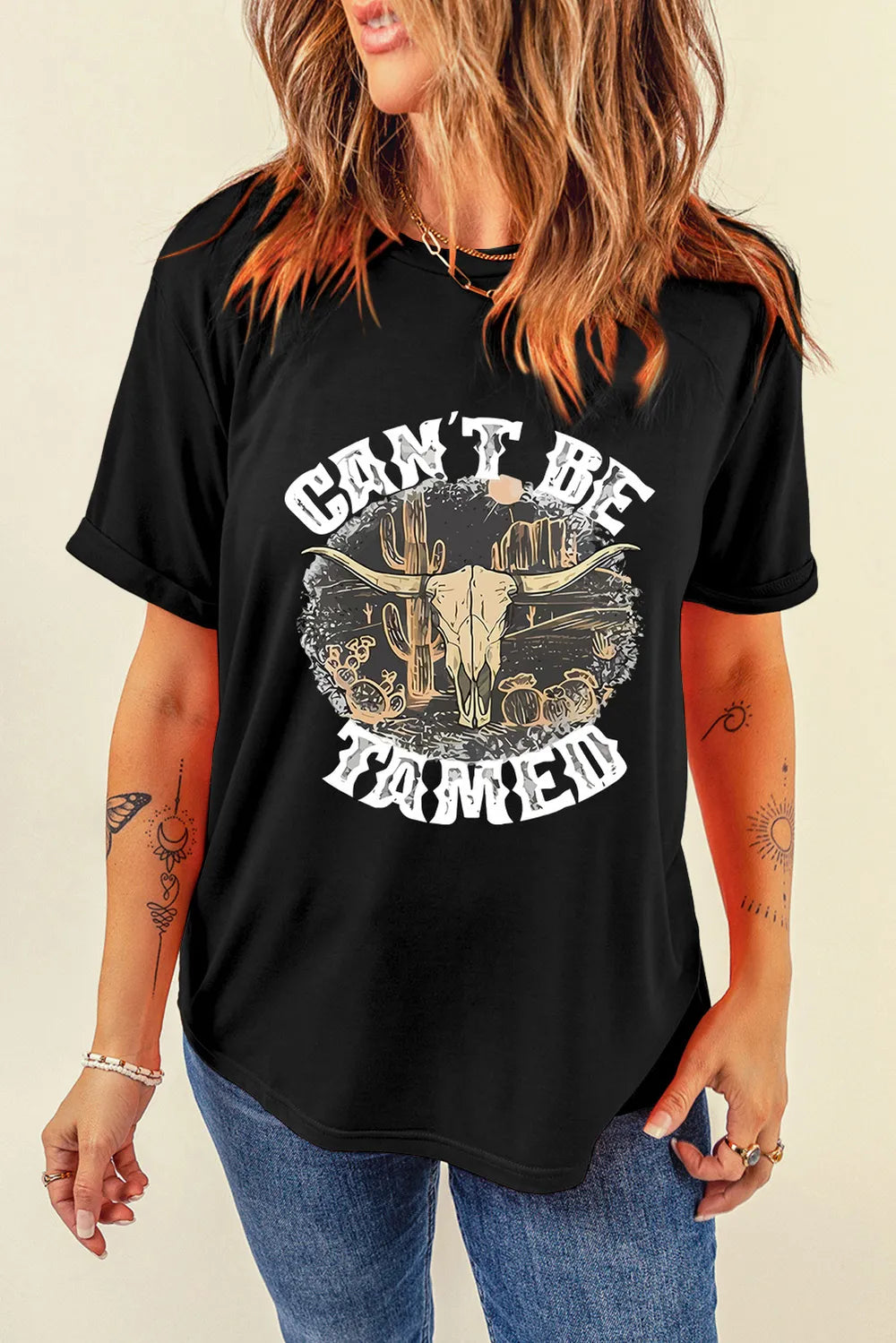 Graphic Round Neck Short Sleeve T-Shirt – Trendsi | ClozArt