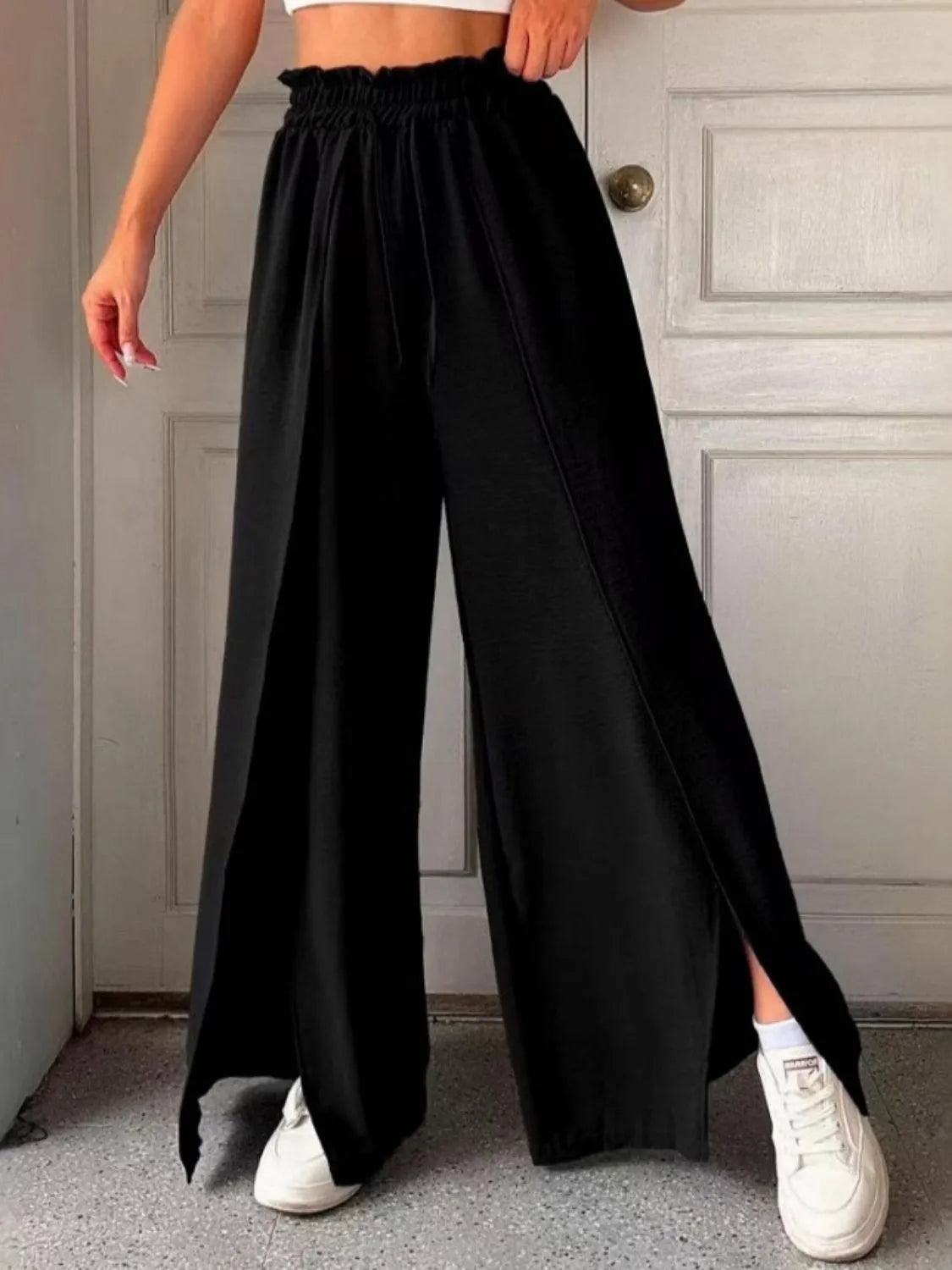 Slit Wide Leg Pants – Trendsi | ClozArt
