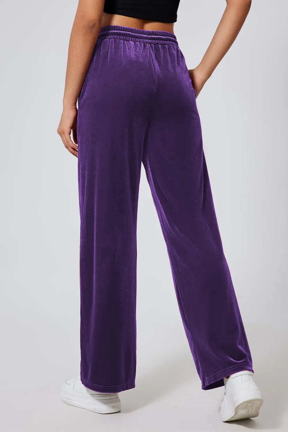 Drawstring Elastic Waist Straight Leg Pants – Trendsi | ClozArt