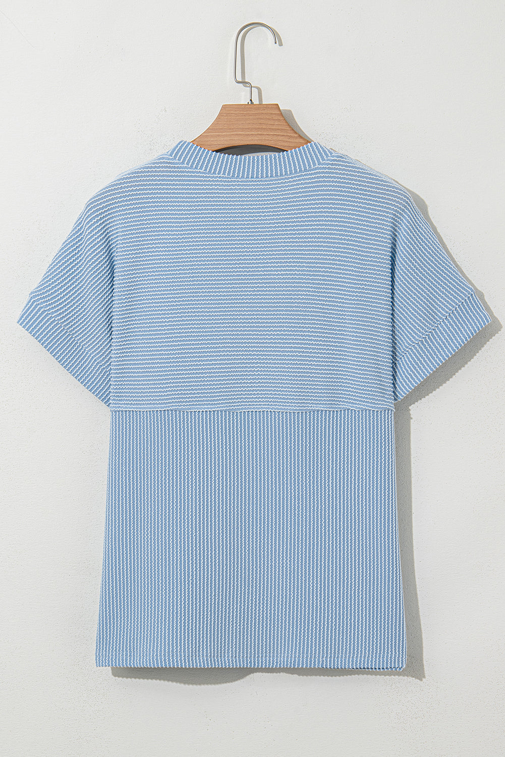 Myosotis Plain Corded Mock Neck T Shirt – Shewin | ClozArt