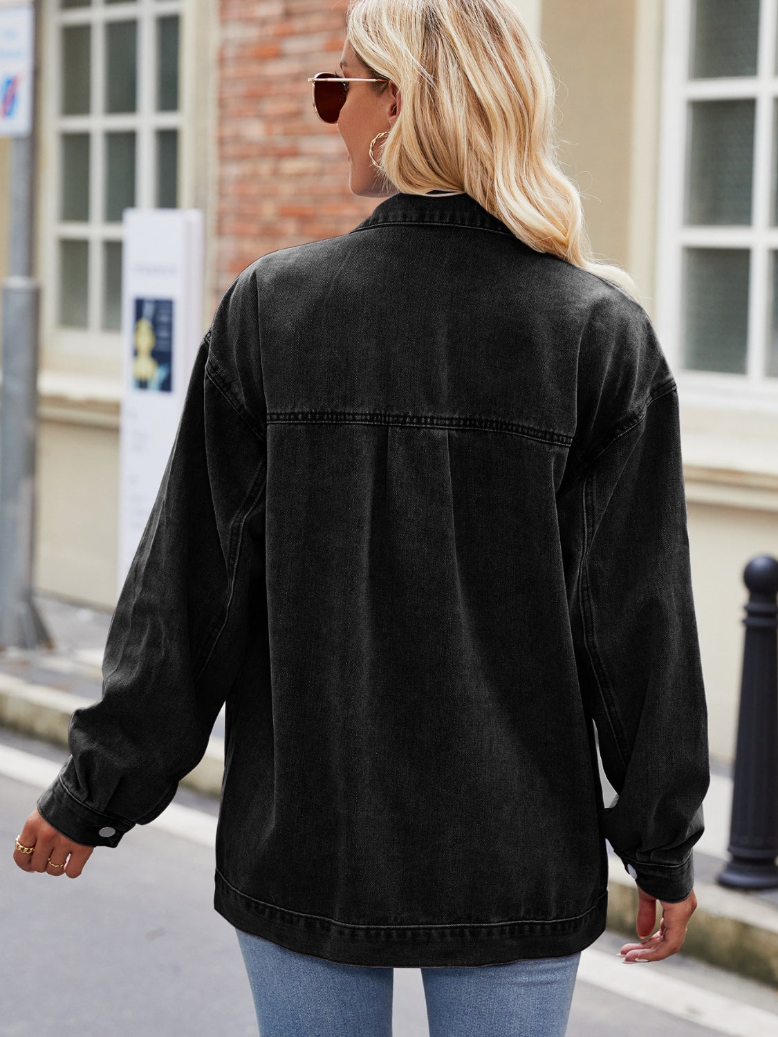 Button Up Denim Jacket with Pockets – Trendsi | ClozArt