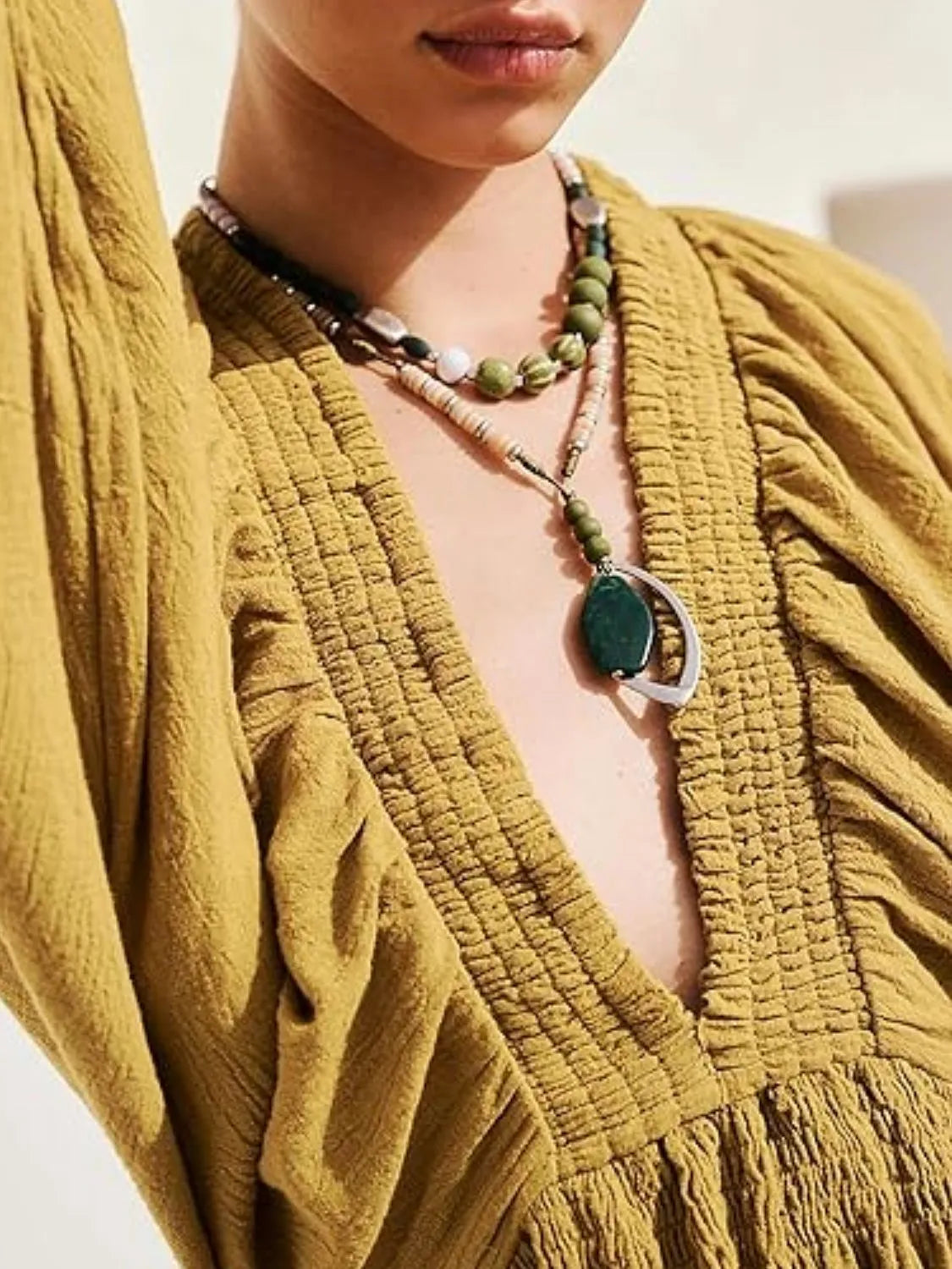 Textured V-Neck Mini Dress – Trendsi | ClozArt