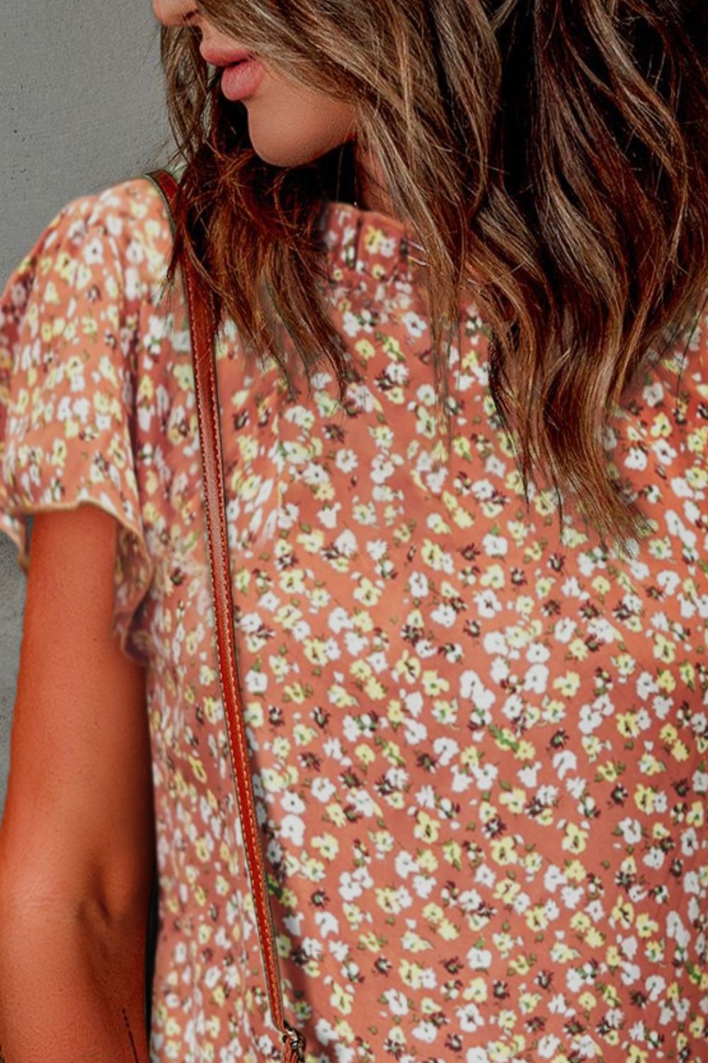 Floral Flutter Sleeve Frill Trim Blouse – Trendsi | ClozArt