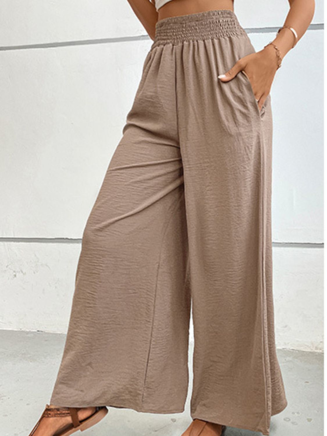 Perfee Wide Waistband Relax Fit Long Pants – Trendsi | ClozArt
