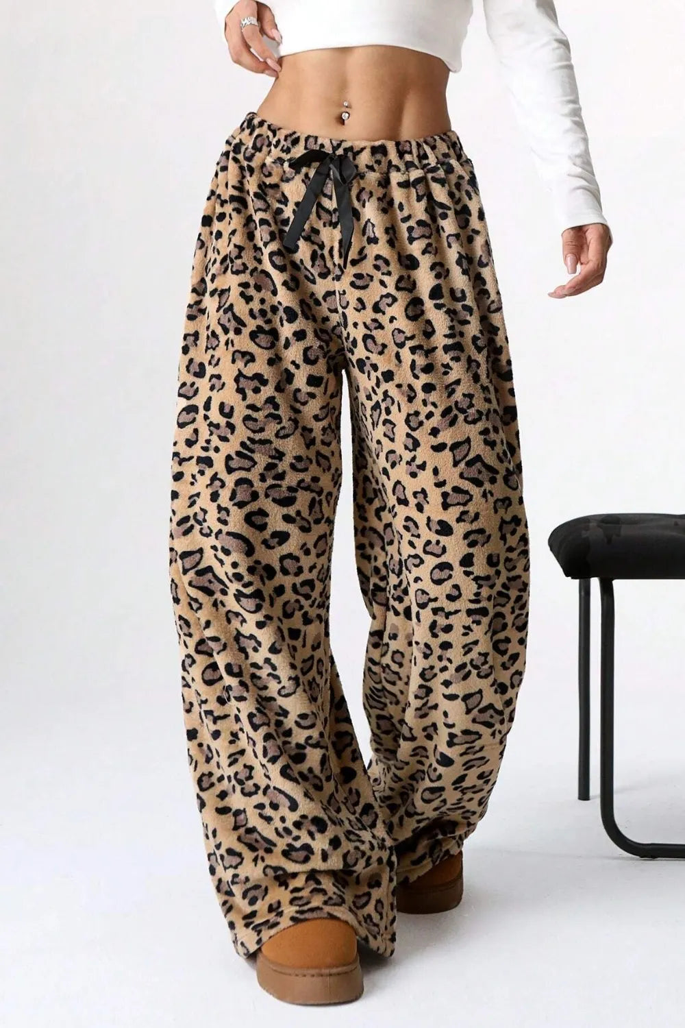 Leopard Wide Leg Pants – Trendsi | ClozArt
