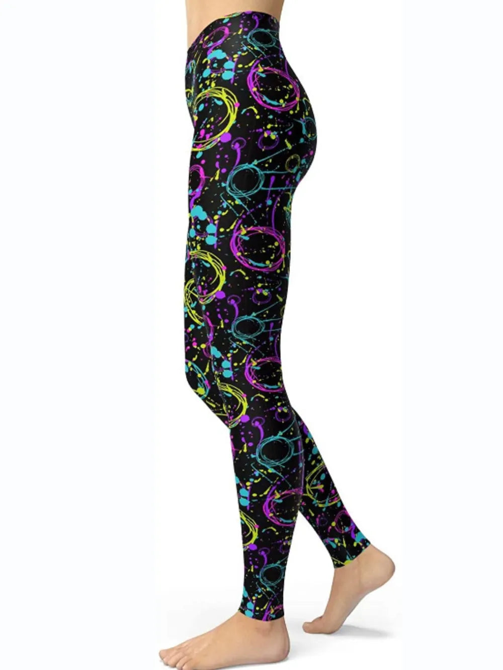 Abstract Print High Waist Active Leggings – Trendsi | ClozArt