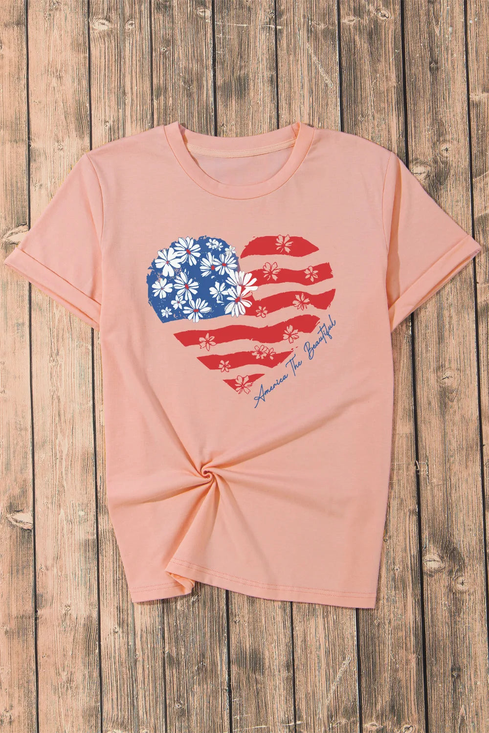 Heart Round Neck Short Sleeve T-Shirt – Trendsi | ClozArt