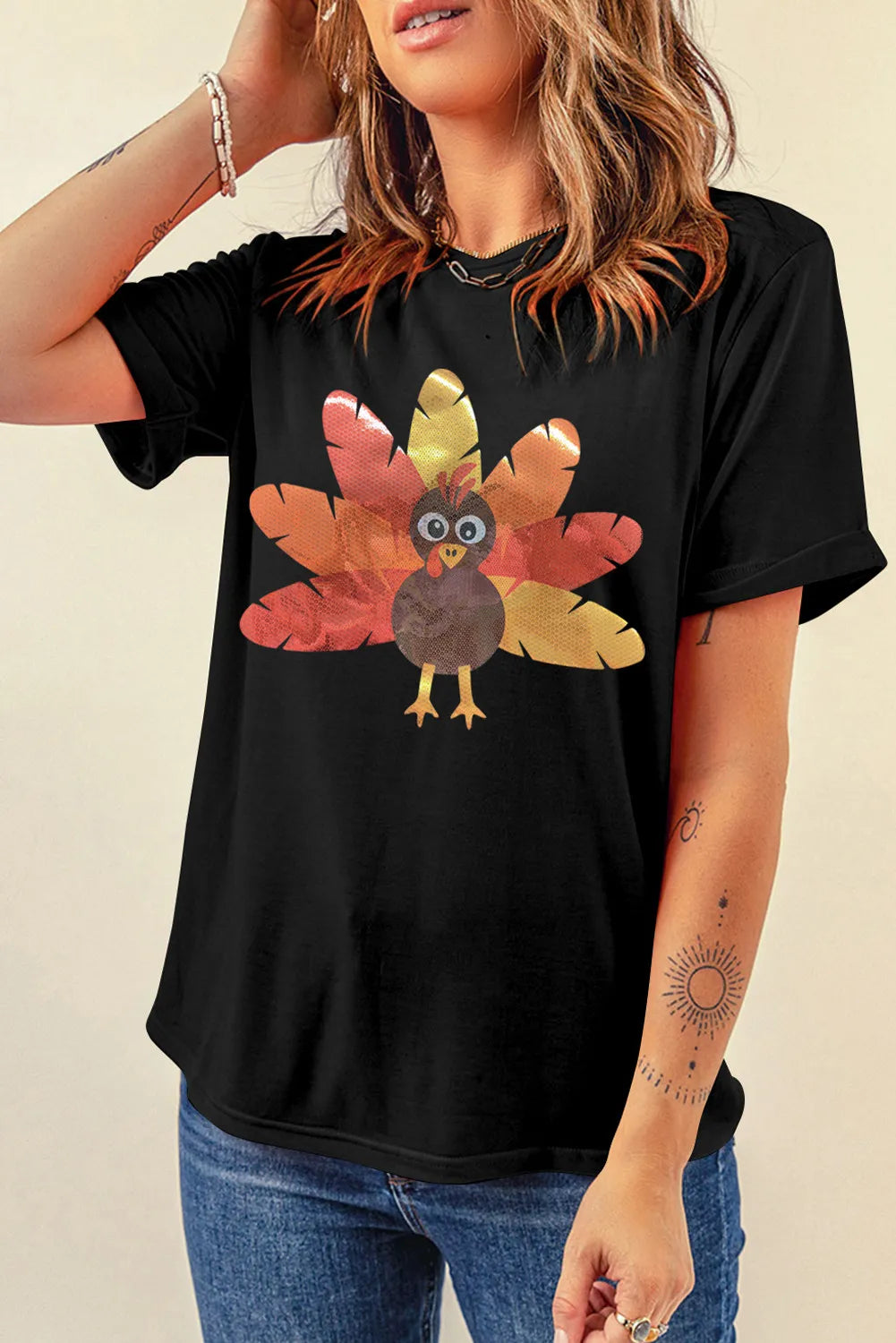 Graphic Round Neck Short Sleeve T-Shirt – Trendsi | ClozArt