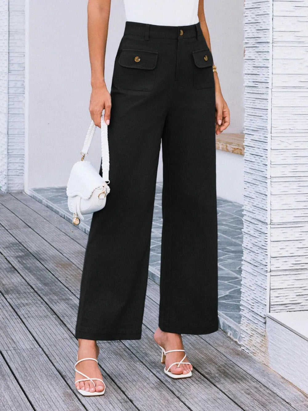 High Waist Wide Leg Pants – Trendsi | ClozArt